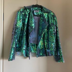 Isolated Heroes | Mermaid Sequin Moto Jacket